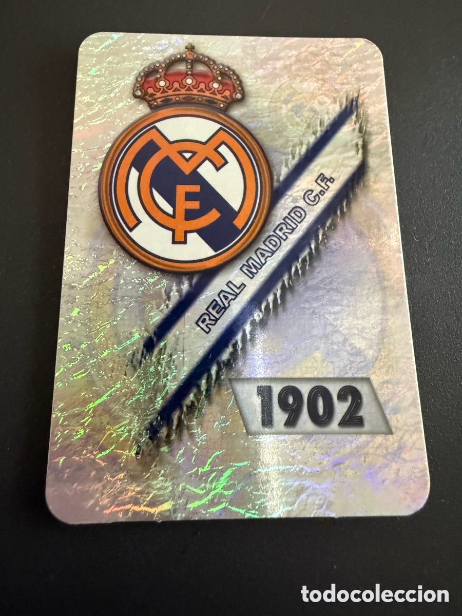 Football Stickers: MUNDICROMO 2007-08. n 1. REAL MADRID. Escudo. Brillo jaspeado