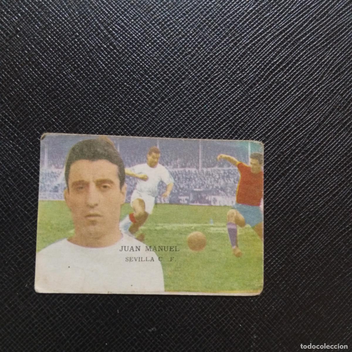 Cartes &agrave; collectionner de Football: JUAN MANUEL SEVILLA FHER 1962 1963 CROMO FUTBOL 62 63 LIGA - SIN PEGAR - A131 PG496