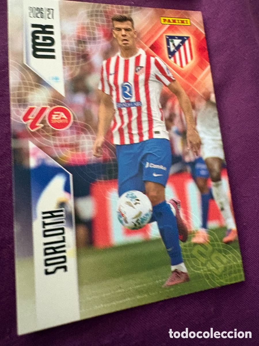 Cromos de f&uacute;tbol: Sorloth atl&eacute;tico de Madrid megacrack 2026-2027