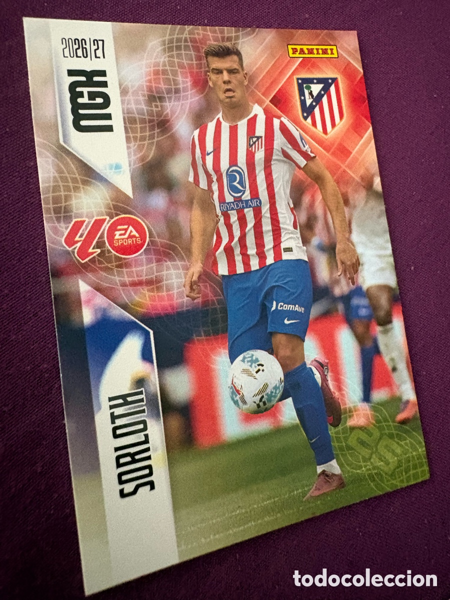 Cromos de f&uacute;tbol: Sorloth atl&eacute;tico de Madrid megacrack 2026-2027