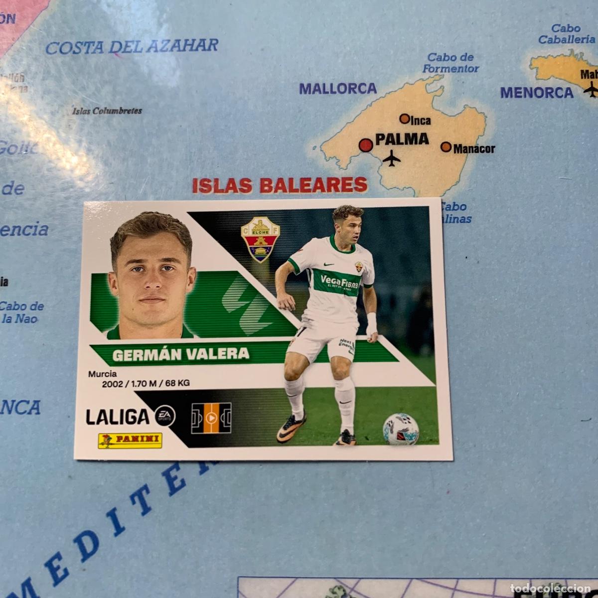 Cromos de f&uacute;tbol: Germ&aacute;n Valera n&uacute;mero 10 del Elche cromo liga este 26-27 2026-2027