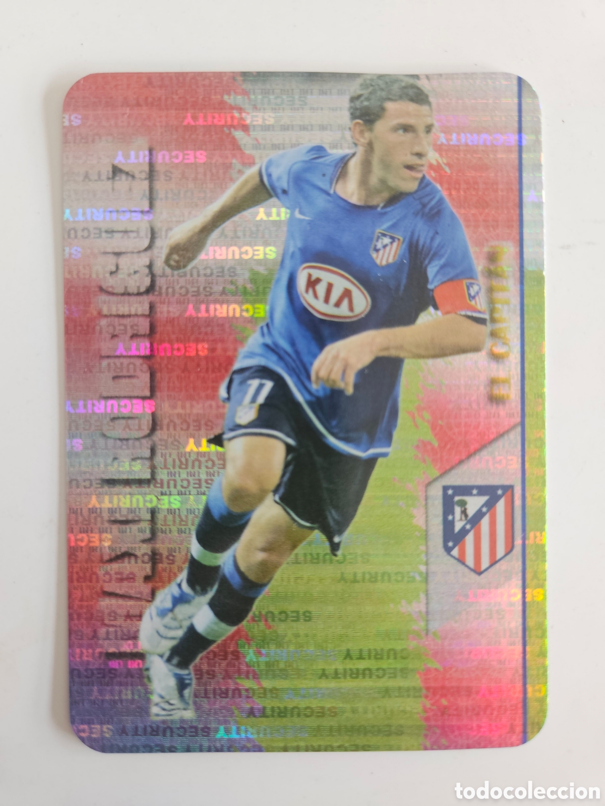 Cromos de f&uacute;tbol: HORIZONTAL CARD FUTBOL MAXI RODRIGUEZ ATLETICO DE MADRID 187 FICHAS LIGA MUNDICROMO 2007-2008/07-08