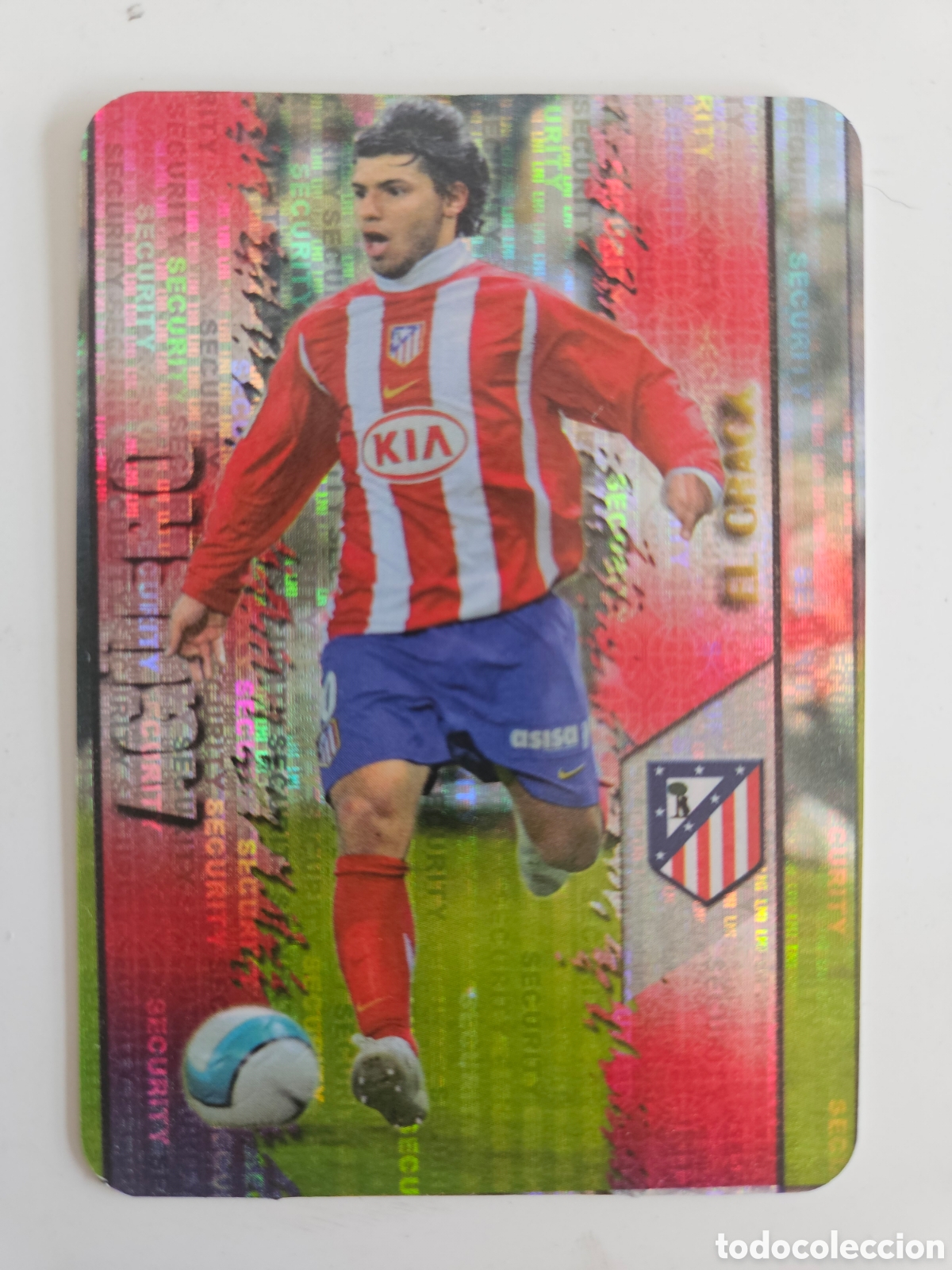 Cromos de f&uacute;tbol: 188 AGUERO VERTICAL INV ATLETICO DE MADRID MUNDICROMO 08 LAS FICHAS DE LA LIGA 2008