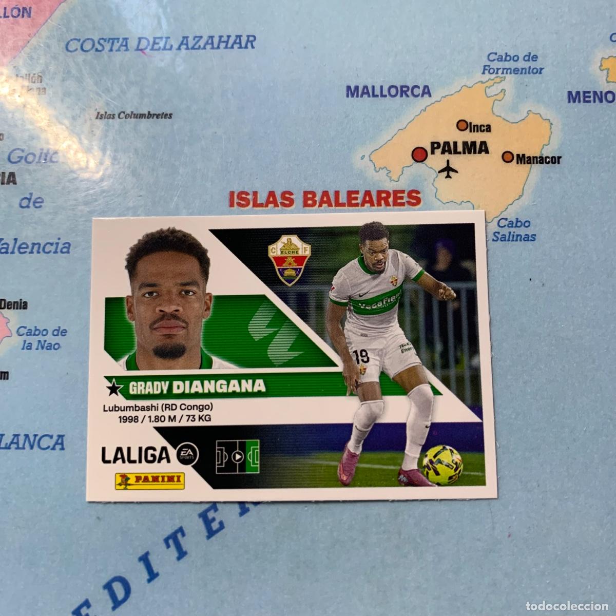 Cromos de f&uacute;tbol: Diangana n&uacute;mero 19 del Elche cromo liga este 26-27 2026-2027