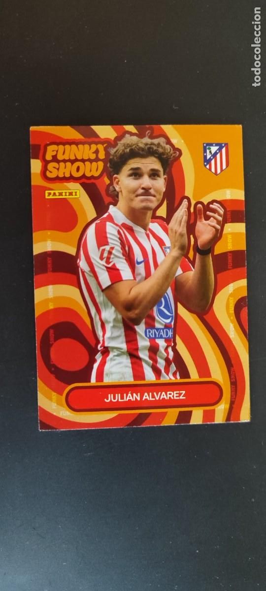 Figurine di Calcio: PANINI CLUB 25/26 AT MADRID CARD FUNKY SHOW JULIAN ALVAREZ # 55