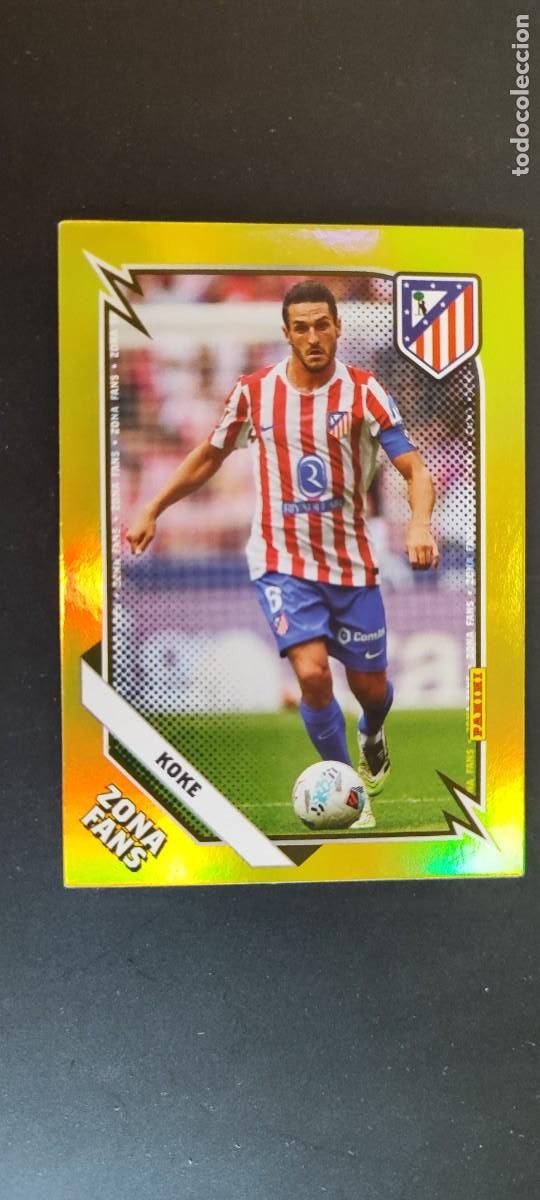 Football Stickers: PANINI CLUB 25/26 AT MADRID CARD ZONA FANS KOKE # KO35 PARALELA