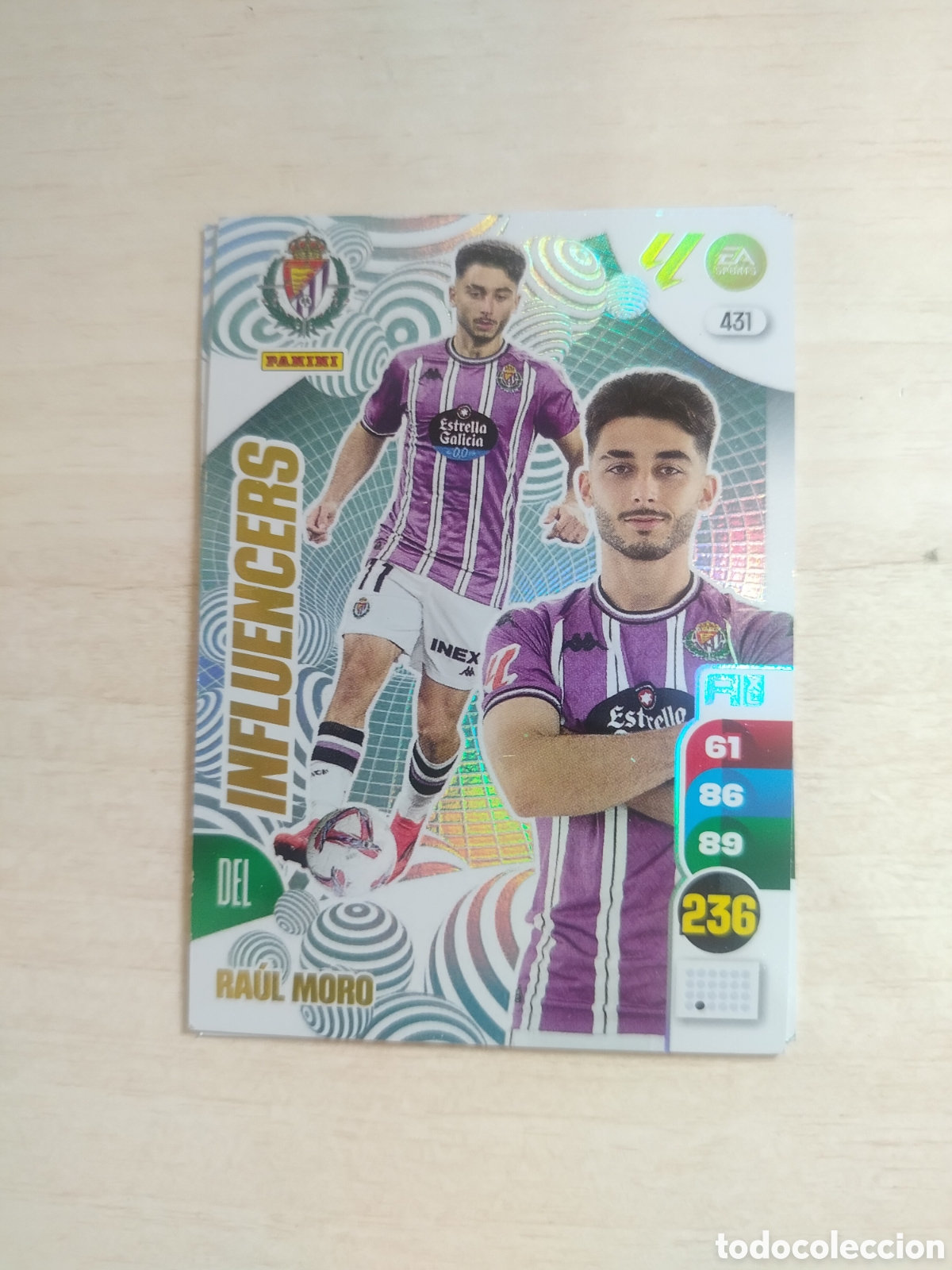 Cromos de f&uacute;tbol: RAUL MORO INFLUENCERS 431 ADRENALYN 2024 2025 24 25