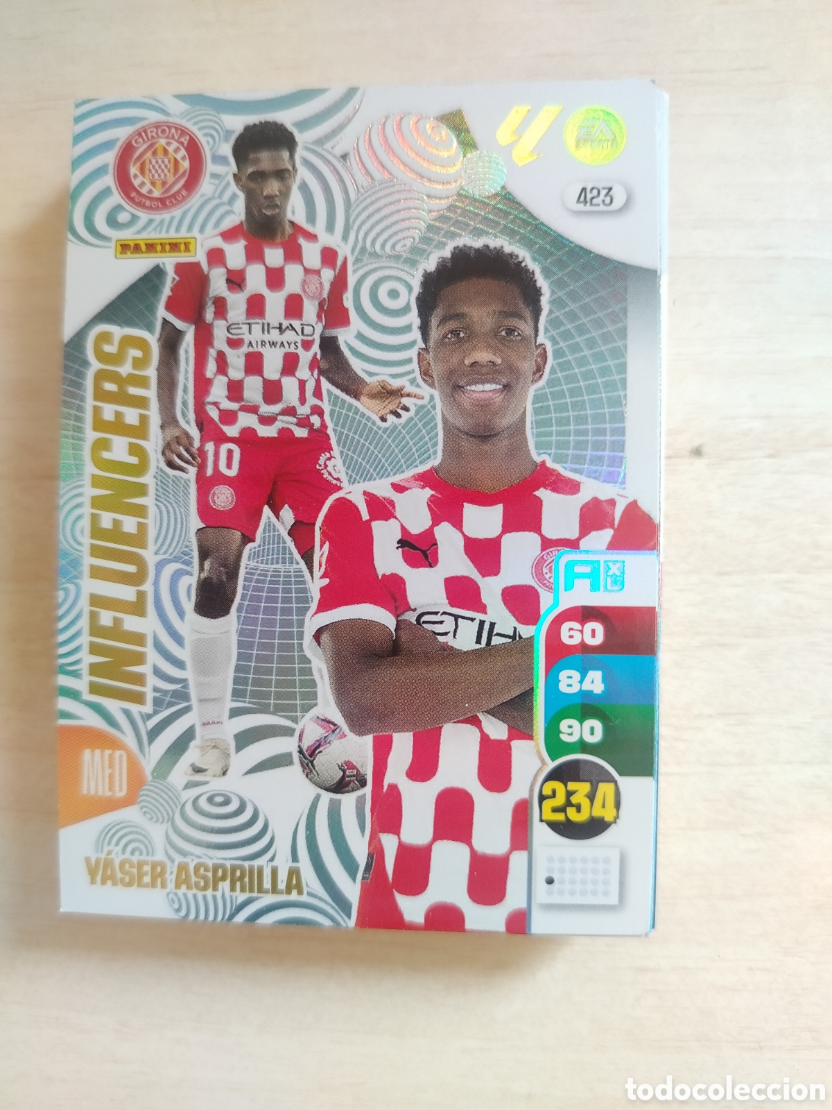 Cromos de f&uacute;tbol: ASPRILLA INFLUENCERS 423 ADRENALYN 2024 2025 24 25