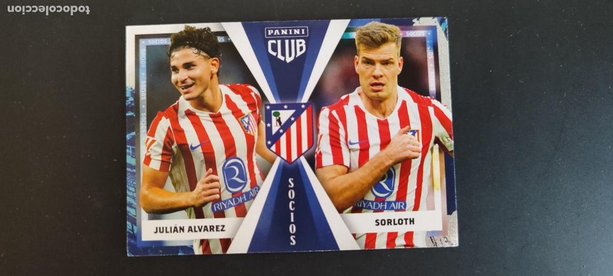 Football Stickers: PANINI CLUB 25/26 AT MADRID CARD SOCIOS JULIAN ALVAREZ/SORLOTH # 48