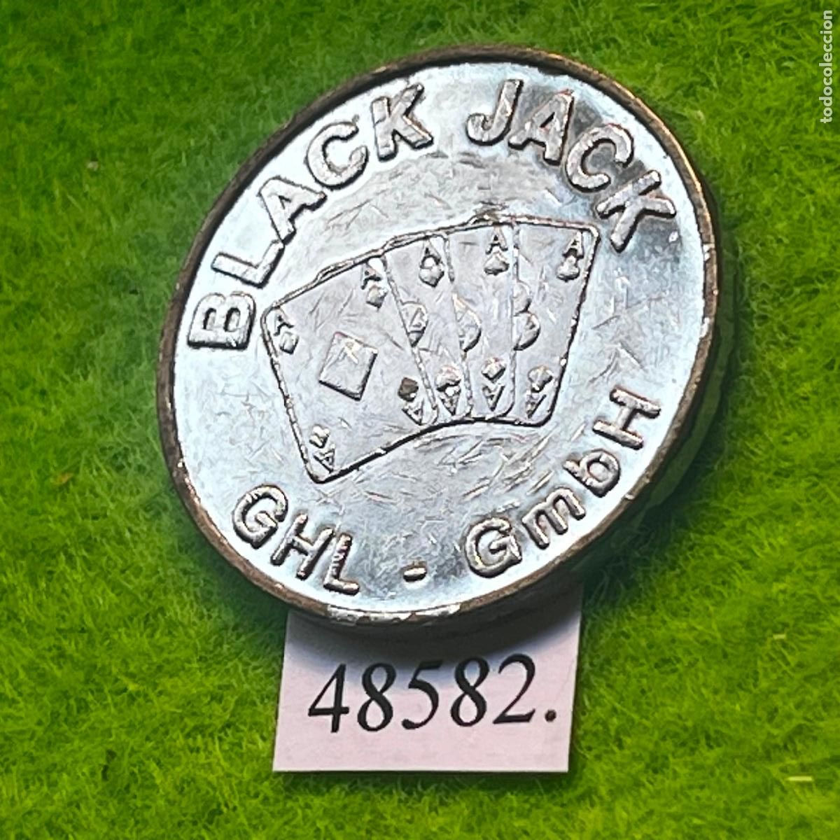 Football Stickers: Ficha juego GHL GmbH. BLACK JACK, token, jeton