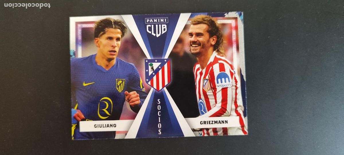 Football Stickers: PANINI CLUB 25/26 AT MADRID CARD SOCIOS GIULIANO/GRIEZMANN # 47