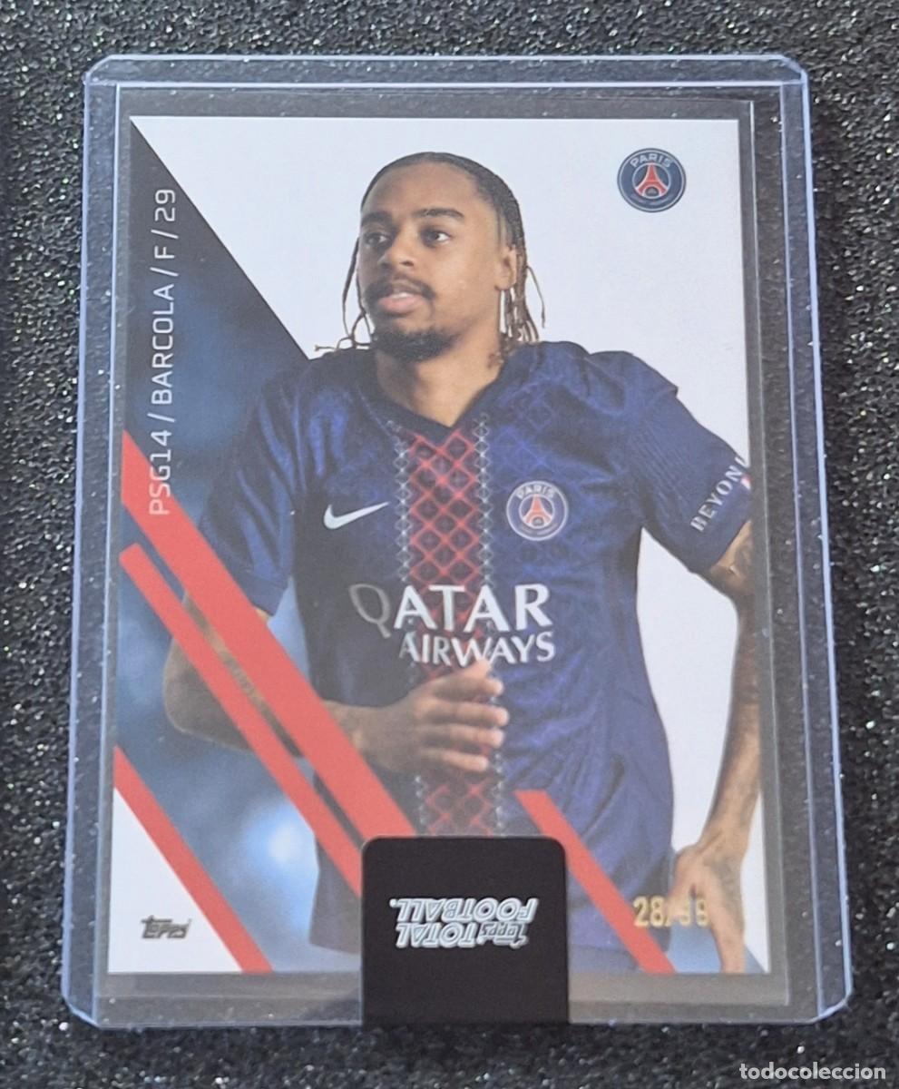 Cromos de f&uacute;tbol: Bradley Barcola Paris Saint-Germain PSG Topps Total Football Team Set 28/99