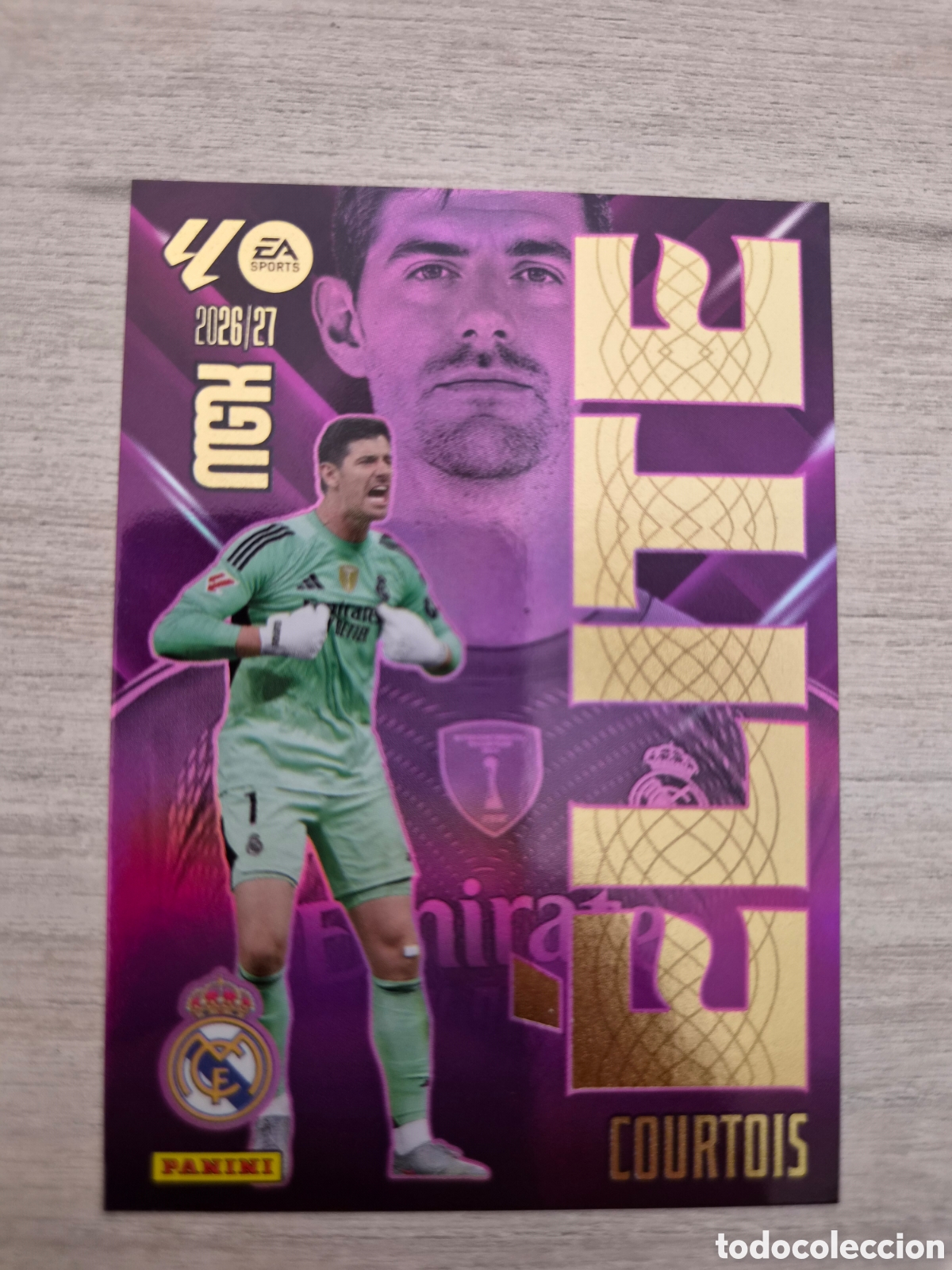 Cromos de f&uacute;tbol: N&deg;4 &Eacute;lite Courtois Megacracks 26/27