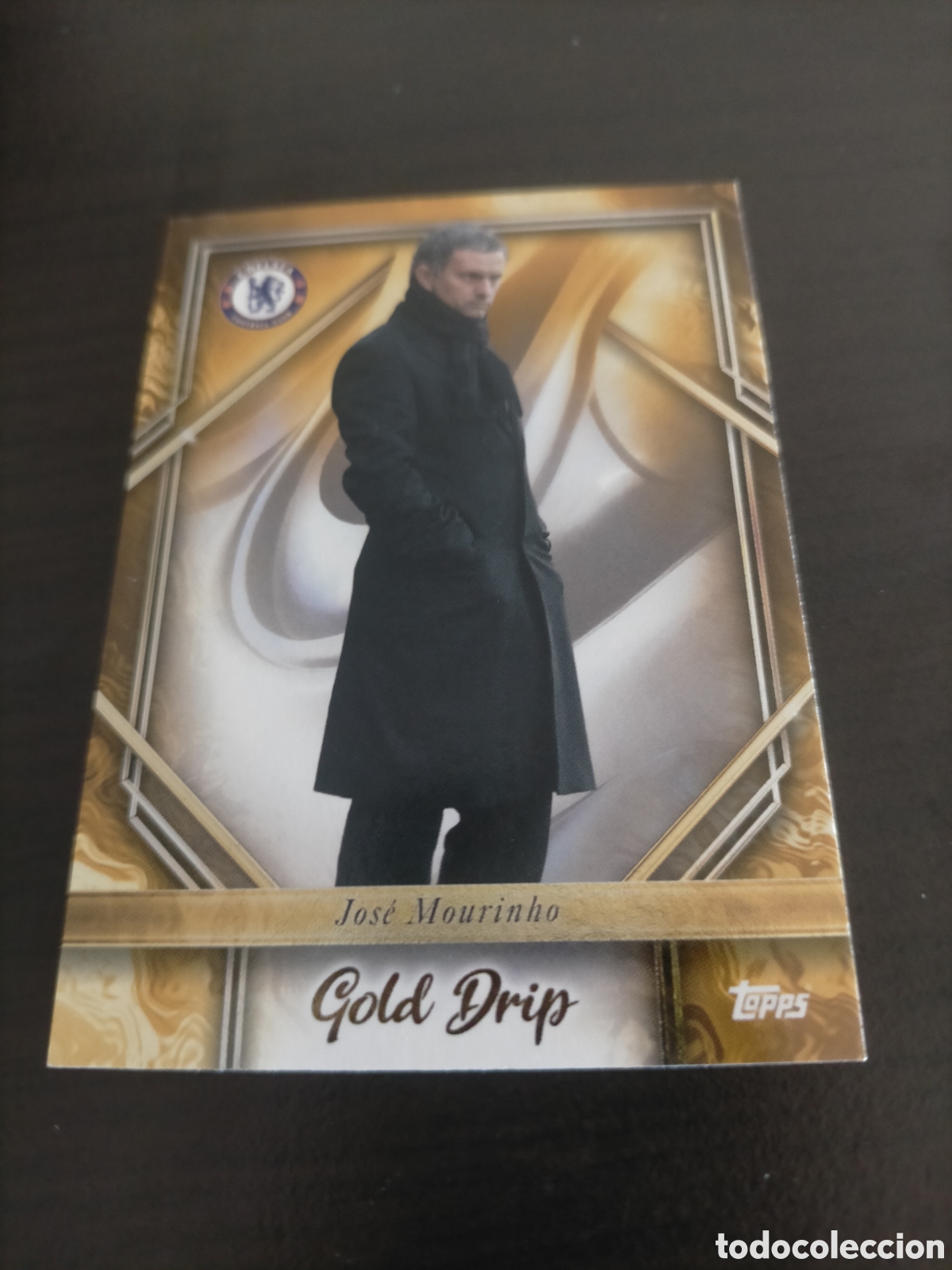 Cromos de f&uacute;tbol: Jos&eacute; Mourinho topps gold drip 2024 Chelsea real Madrid