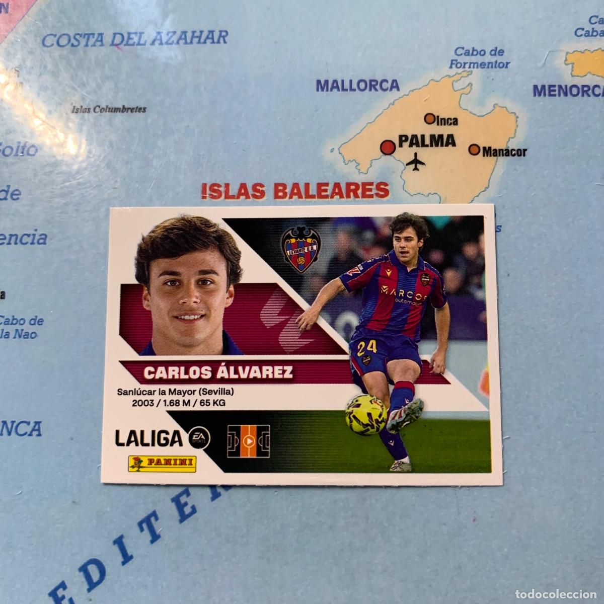 Fu&szlig;ball-Sticker: Carlos &Aacute;lvarez n&uacute;mero 15 del Levante cromo liga este 26-27 2026-2027