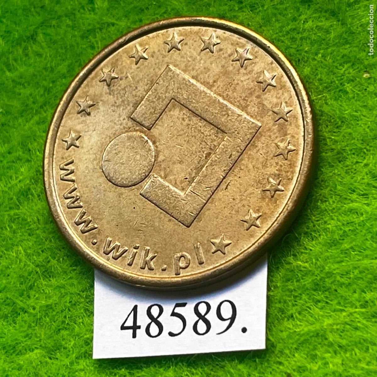 Cromos de f&uacute;tbol: ficha Polonia, www.wik.pl , juegos recreativos, token, jet&oacute;n