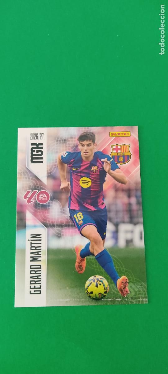 Cromos de f&uacute;tbol: TRADING CARD FUTBOL GERARD MARTIN F.C. BARCELONA N&ordm; 77 LIGA MEGACRACKS 2026-2027/26-27 PANINI