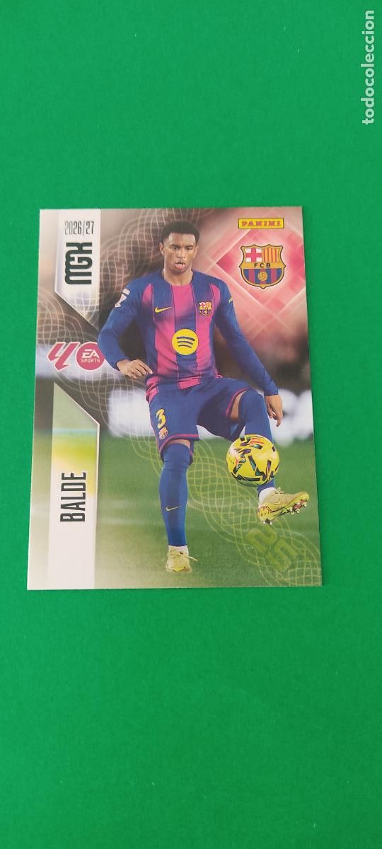 Cromos de f&uacute;tbol: TRADING CARD FUTBOL BALDE F.C. BARCELONA N&ordm; 81 LIGA MEGACRACKS 2026-2027/26-27 PANINI