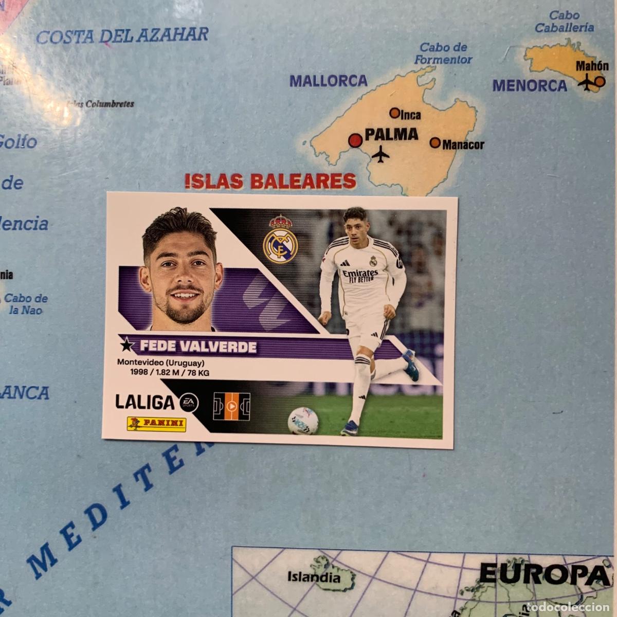 Cromos de f&uacute;tbol: Fede Valverde n&uacute;mero 12 del Real Madrid cromo liga este 26-27 2026-2027