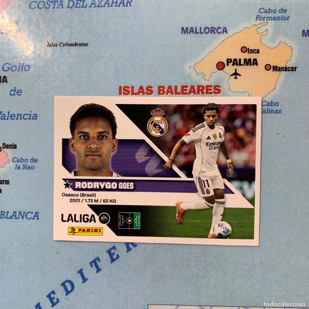 Cromos de f&uacute;tbol: Rodrygo n&uacute;mero 18 del Real Madrid cromo liga este 26-27 2026-2027