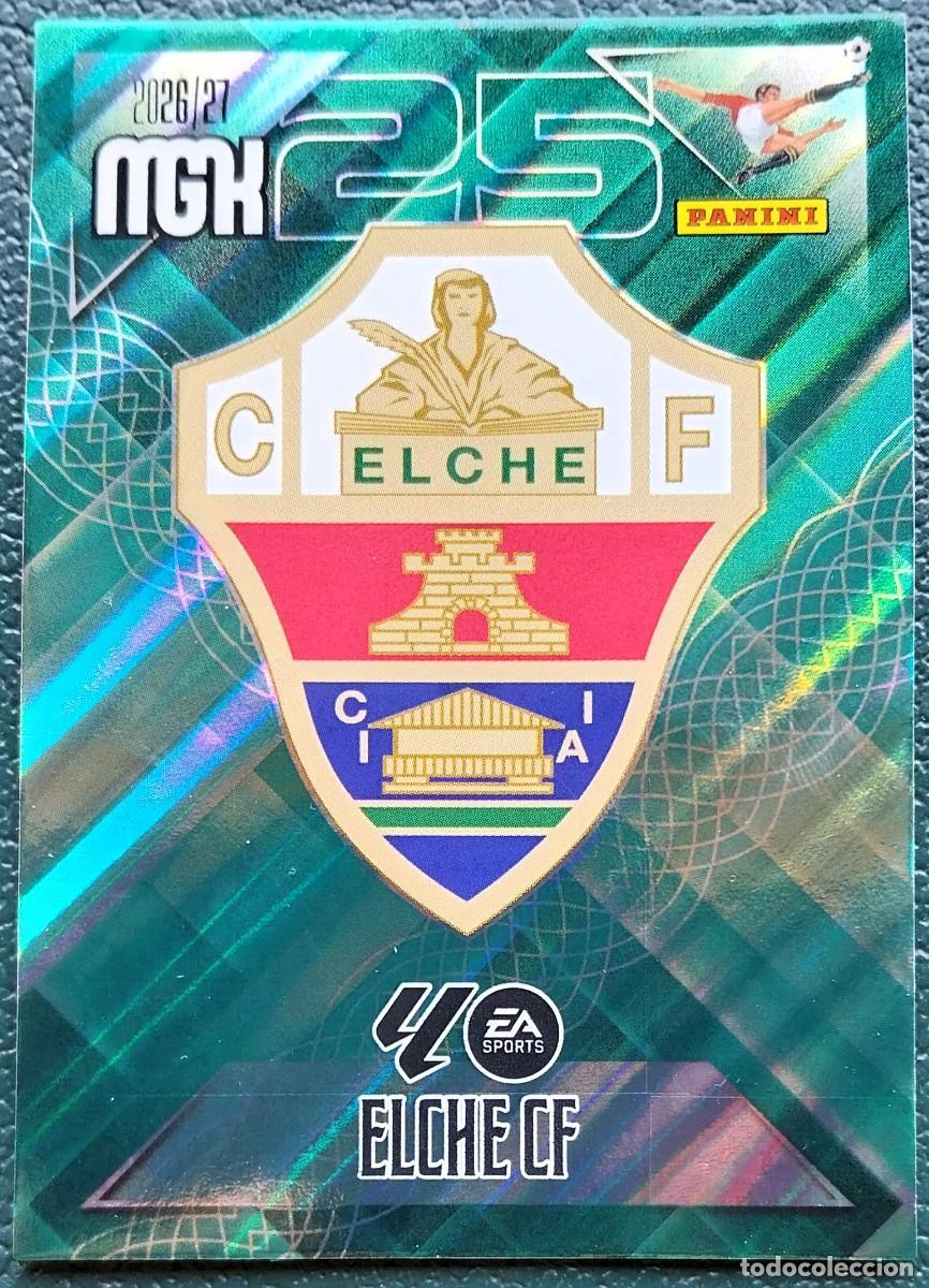 Cromos de f&uacute;tbol: 145 ESCUDO ELCHE CF FICHAS ALBUM MEGACRACKS 2026 2027 MGK 26 27