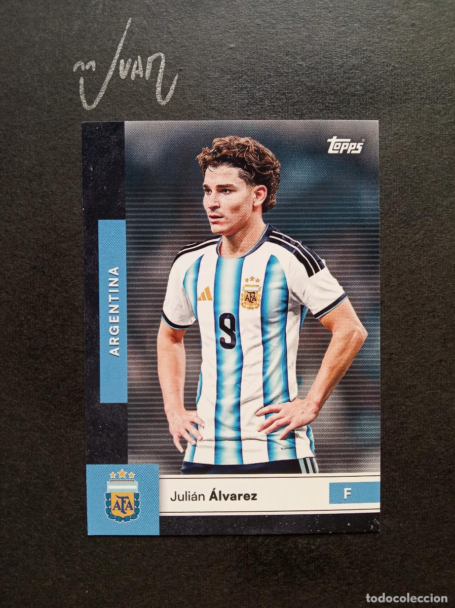 Cromos de f&uacute;tbol: N&ordm;15 FIRST TEAM JULIAN ALVAREZ ATLETICO MADRID BARCELONA ⚽ TOPPS &reg; SET ARGENTINA FIFA WORLD CUP 2026