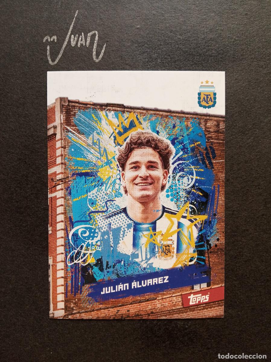 Cromos de f&uacute;tbol: N&ordm;29 BLOCK JULIAN ALVAREZ ATLETICO MADRID BARCELONA ⚽ TOPPS &reg; TEAM SET ARGENTINA FIFA WORLD CUP 2026