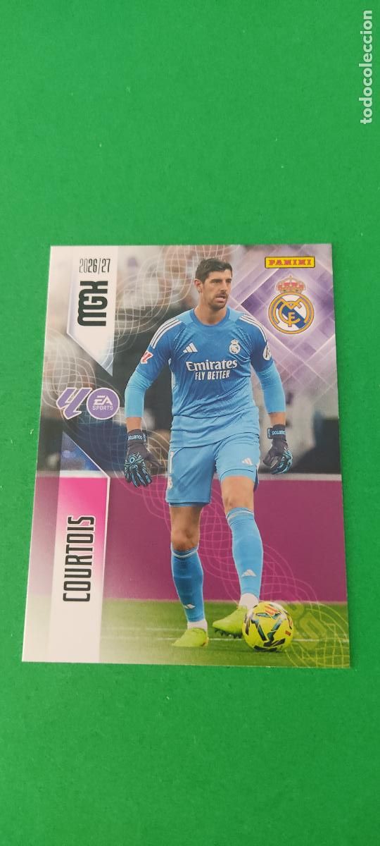 Cromos de f&uacute;tbol: TRADING CARD FUTBOL COURTOIS REAL MADRID C.F. N&ordm; 218 LIGA MEGACRACKS 2026-2027/26-27 PANINI