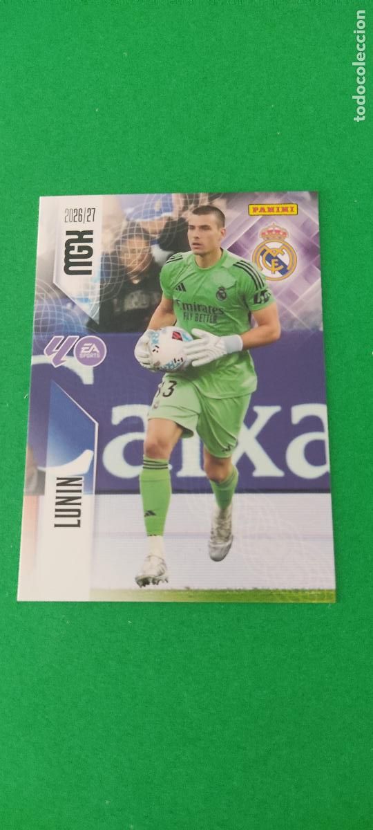 Cromos de f&uacute;tbol: TRADING CARD FUTBOL LUNIN REAL MADRID C.F. N&ordm; 219 LIGA MEGACRACKS 2026-2027/26-27 PANINI
