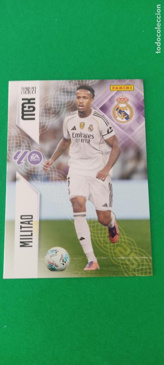 Cromos de f&uacute;tbol: TRADING CARD FUTBOL MILITAO REAL MADRID C.F. N&ordm; 221 LIGA MEGACRACKS 2026-2027/26-27 PANINI
