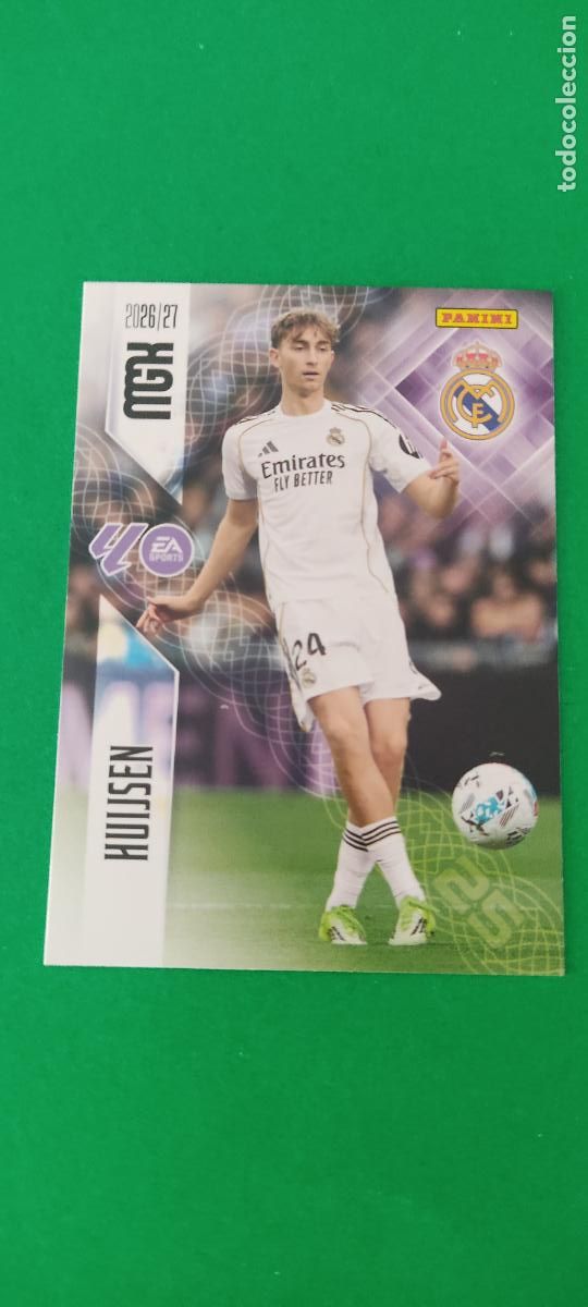 Cromos de f&uacute;tbol: TRADING CARD FUTBOL HUIJSEN REAL MADRID C.F. N&ordm; 222 LIGA MEGACRACKS 2026-2027/26-27 PANINI