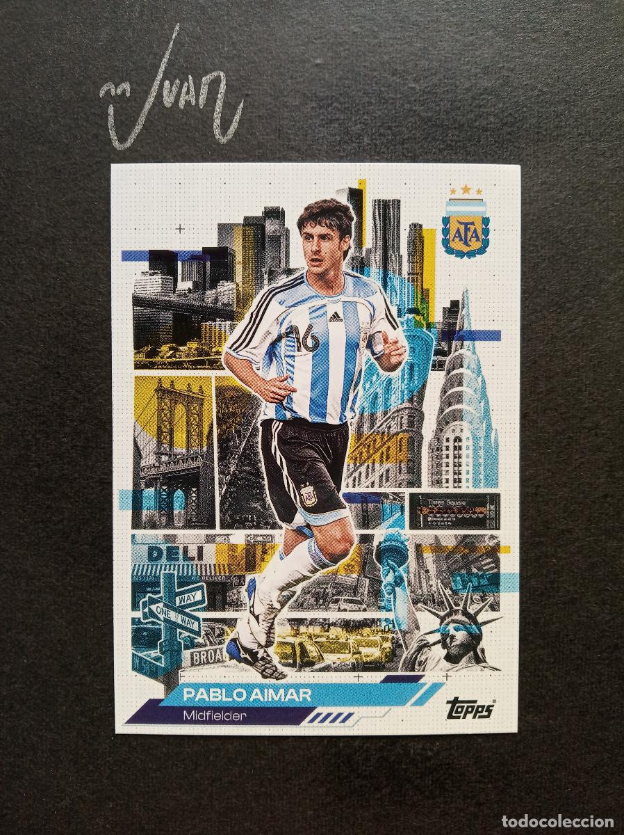 Cromos de f&uacute;tbol: 48 AFA IN THE APPLE AIMAR REAL ZARAGOZA ⚽ TOPPS &reg; TEAM SET ARGENTINA FIFA WORLD CUP 2026 MUNDIAL 26