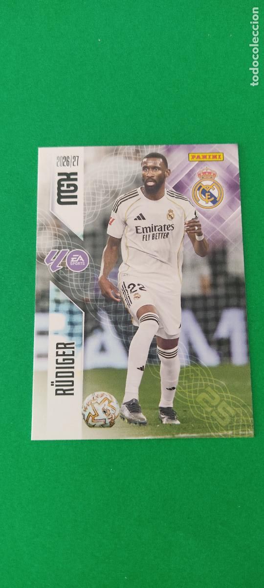 Cromos de f&uacute;tbol: TRADING CARD FUTBOL RUDIGER REAL MADRID C.F. N&ordm; 223 LIGA MEGACRACKS 2026-2027/26-27 PANINI