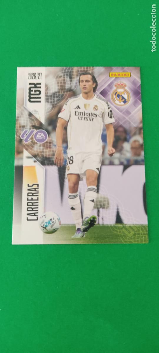 Cromos de f&uacute;tbol: TRADING CARD FUTBOL CARRERAS REAL MADRID C.F. N&ordm; 224 LIGA MEGACRACKS 2026-2027/26-27 PANINI