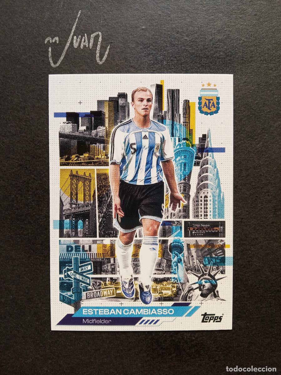 Cromos de f&uacute;tbol: 47 AFA IN THE APPLE CAMBIASSO REAL MADRID ⚽ TOPPS &reg; TEAM SET ARGENTINA FIFA WORLD CUP 2026 MUNDIAL