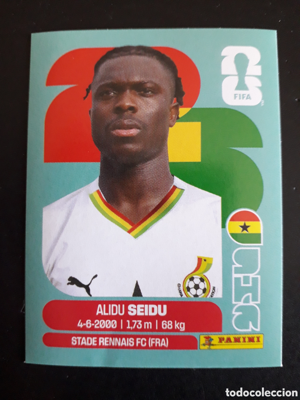 Cromos de f&uacute;tbol: SEIDU GHANA GHA 5 MUNDIAL F&Uacute;TBOL 2026 FIFA WORLD CUP PANINI SIN PEGAR PEDIDO M&Iacute;NIMO 3&euro;
