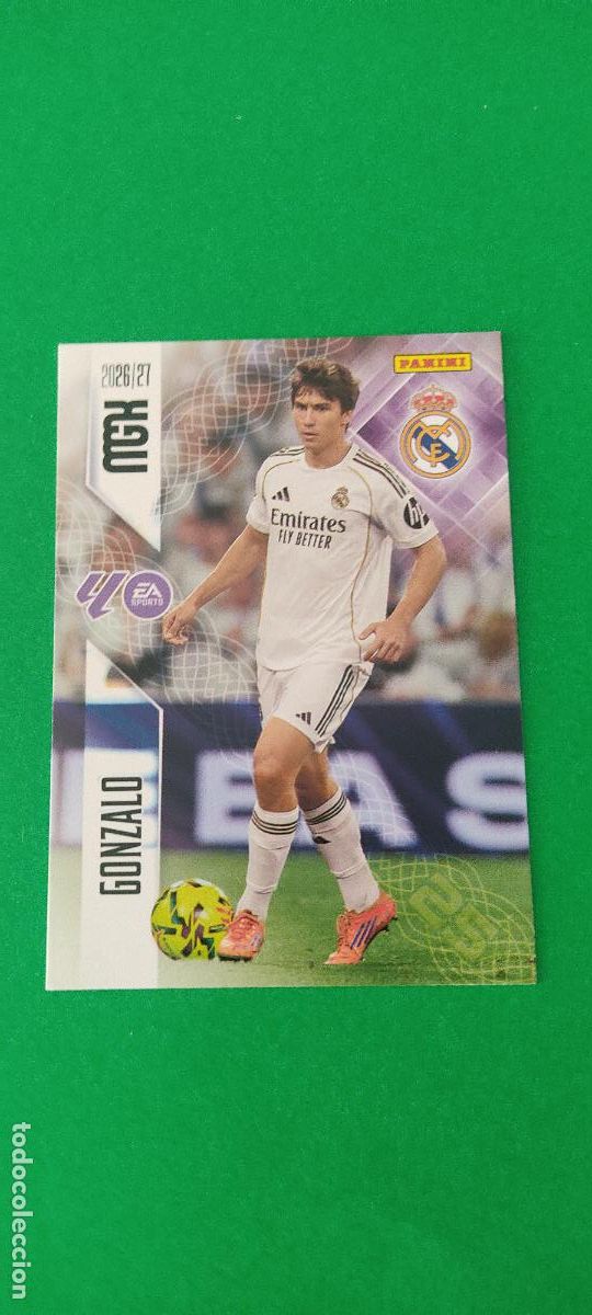 Cromos de f&uacute;tbol: TRADING CARD FUTBOL GONZALO REAL MADRID C.F. N&ordm; 233 LIGA MEGACRACKS 2026-2027/26-27 PANINI