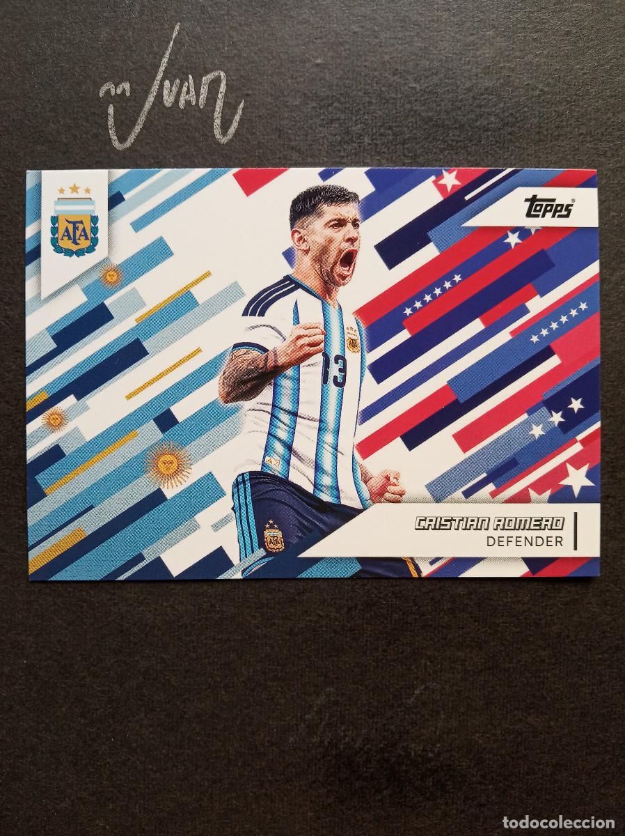 Cartes &agrave; collectionner de Football: 40 TOAST HOST CRISTIAN ROMERO ATL MADRID ⚽ TOPPS &reg; TEAM SET ARGENTINA FIFA WORLD CUP 2026 MUNDIAL 26