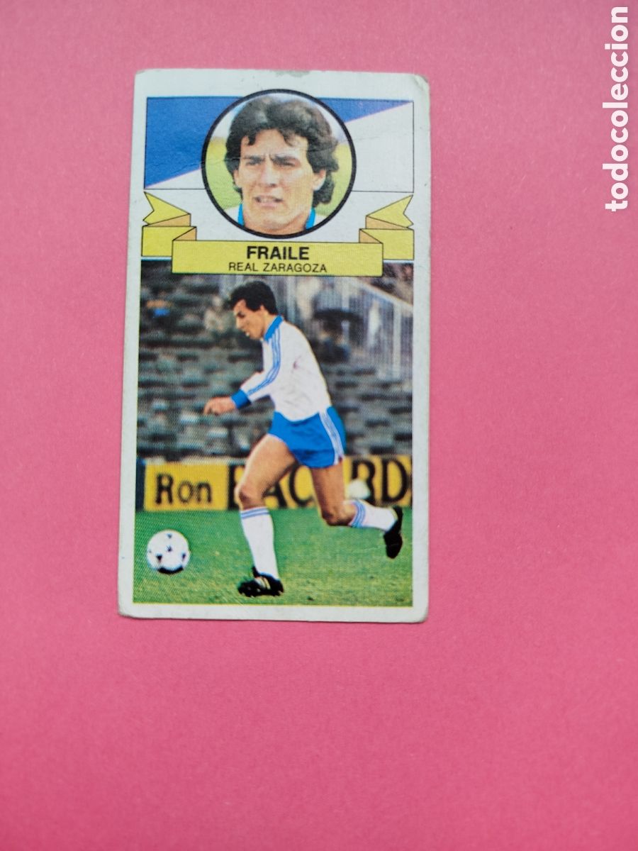 Fu&szlig;ball-Sticker: FRAILE COLOCA ZARAGOZA LIGA ESTE 85-86