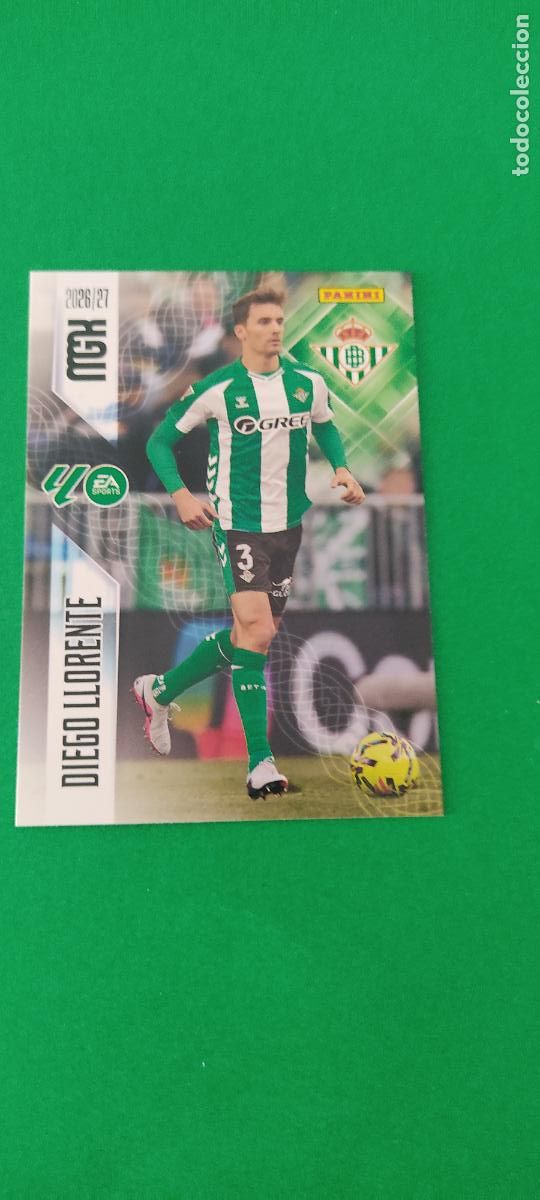 Cromos de Futebol: TRADING CARD FUTBOL LLORENTE REAL BETIS BALOMPIE N&ordm; 96 LIGA MEGACRACKS 2026-2027/26-27 PANINI