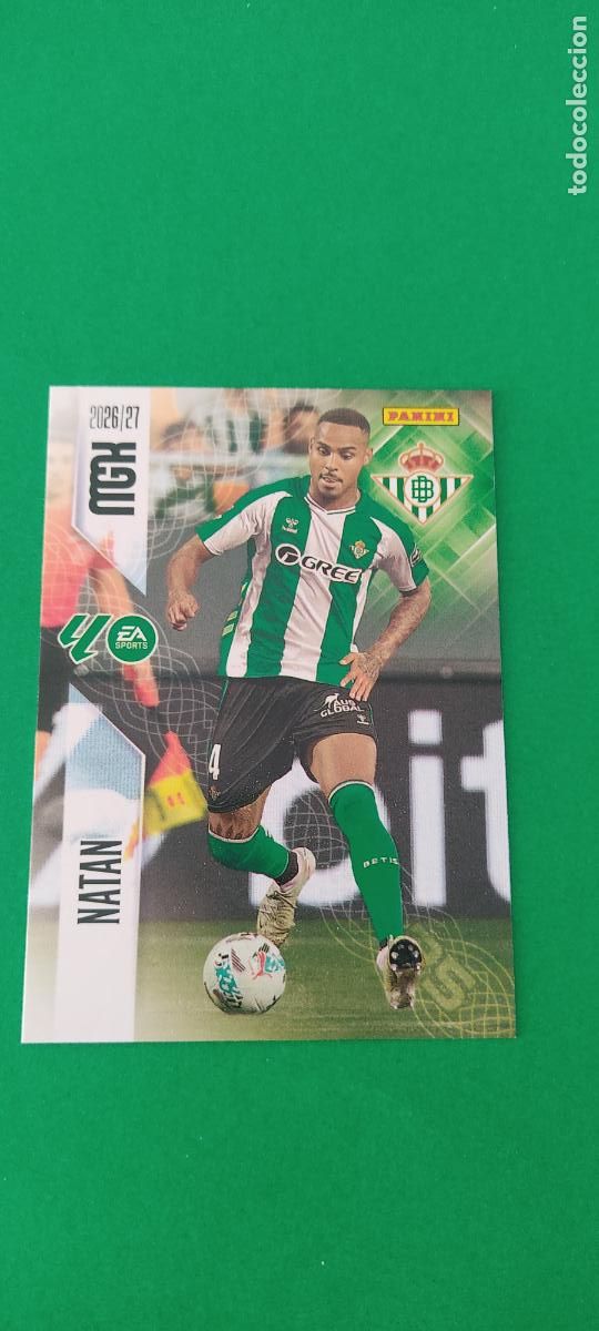 Cromos de Futebol: TRADING CARD FUTBOL NATAN REAL BETIS BALOMPIE N&ordm; 97 LIGA MEGACRACKS 2026-2027/26-27 PANINI
