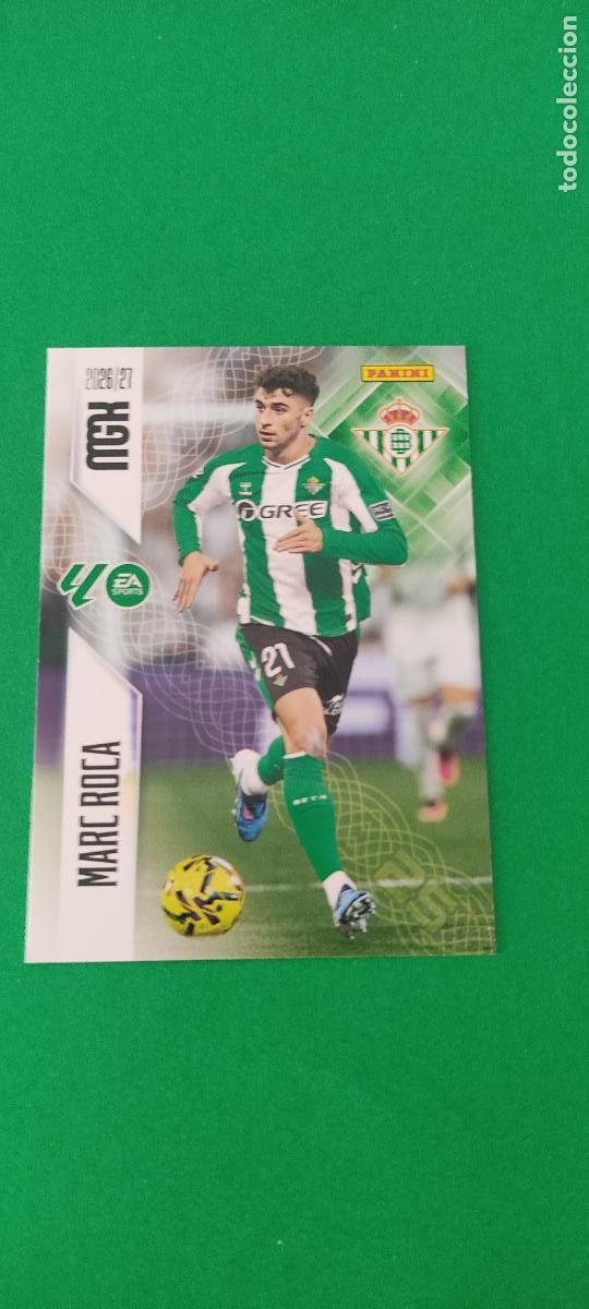 Football Stickers: TRADING CARD FUTBOL MARC ROCA REAL BETIS BALOMPIE N&ordm; 99 LIGA MEGACRACKS 2026-2027/26-27 PANINI