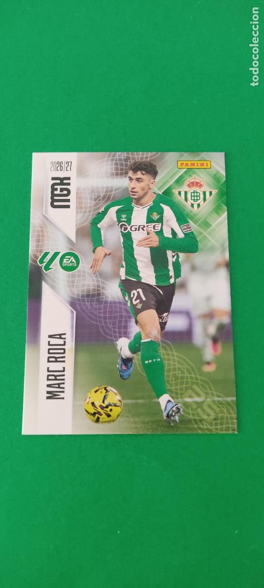 Football Stickers: TRADING CARD FUTBOL MARC ROCA REAL BETIS BALOMPIE N&ordm; 99 LIGA MEGACRACKS 2026-2027/26-27 PANINI