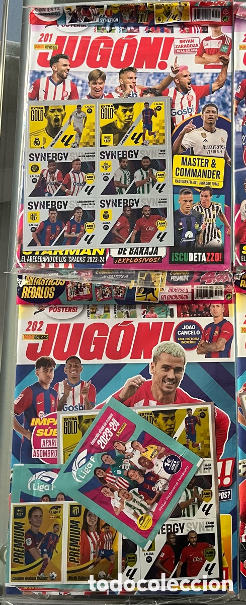 Cromos de f&uacute;tbol: Lote revistas jug&oacute;n 201 y 202 con lamine Yamal Rookie