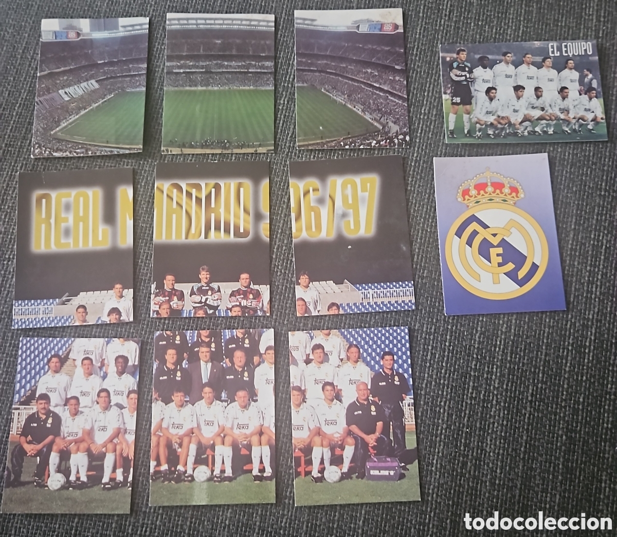 Cromos de f&uacute;tbol: LOTE LIGA 96-97 - CASI 75 FICHAS REAL MADRID - PANINI - PUZZLE BERNAB&Eacute;U + ESPECIALES