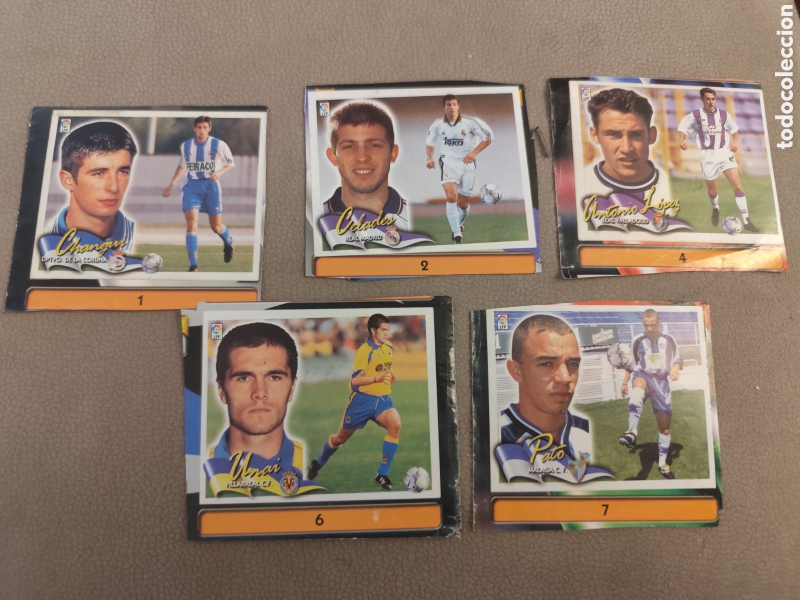 Cromos de f&uacute;tbol: Lote 5 fichajes Liga Este 2000 2001