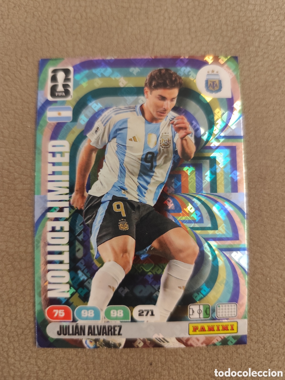 Cromos de f&uacute;tbol: Juli&aacute;n &Aacute;lvarez L&iacute;mited Edition Argentina Adrenalyn XL mundial 2026