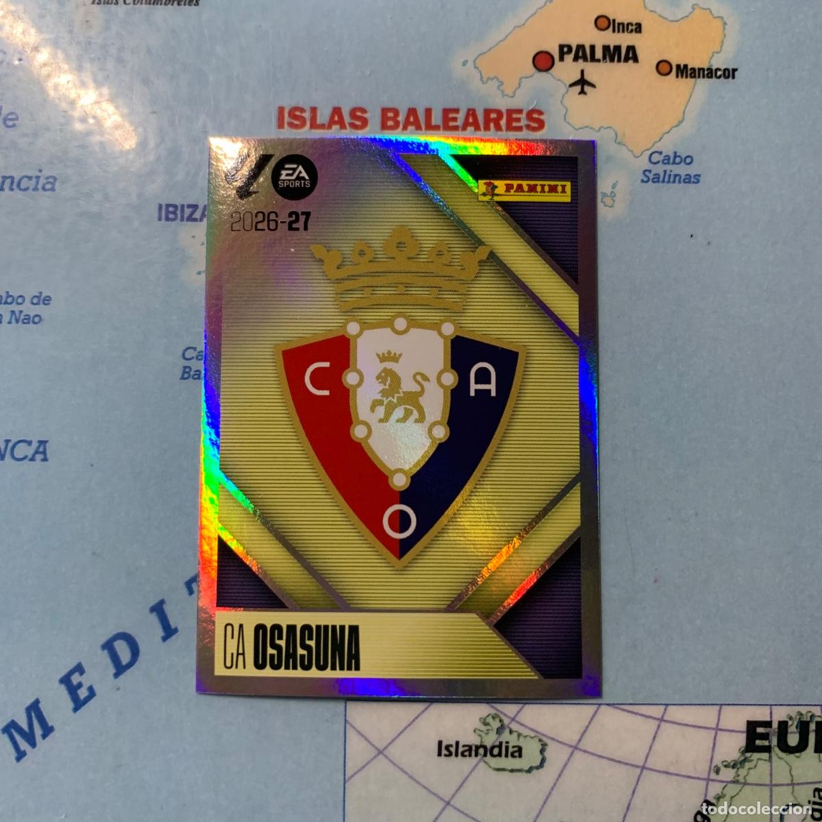 Cromos de f&uacute;tbol: Escudo de Osasuna n&uacute;mero 1 cromo liga este 26-27 2026-2027