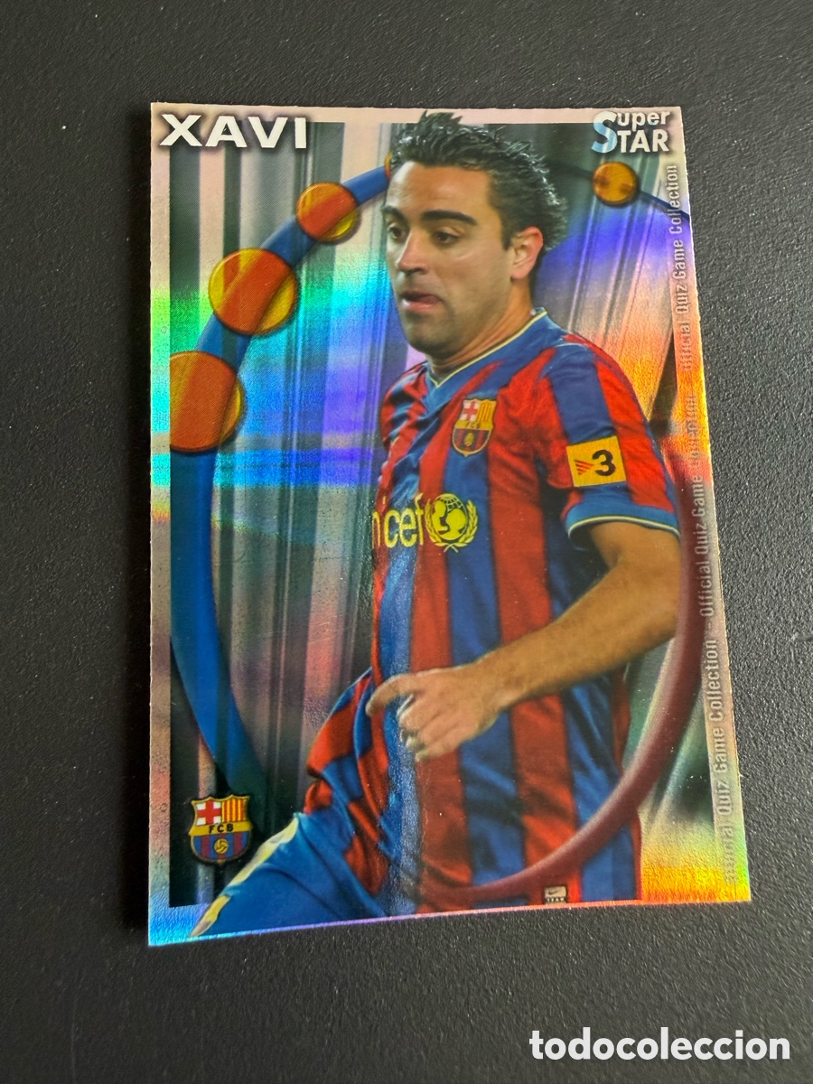 Cartes &agrave; collectionner de Football: MUNDICROMO 2011. 023. XAVI. Super Star. Brillo Rayas
