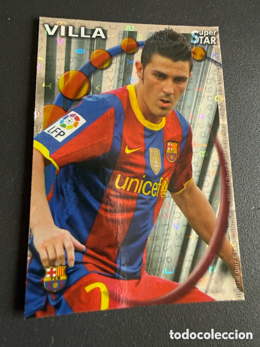 Cromos de Futebol: MUNDICROMO 2011. 027. VILLA. Super Star. Brillo Letras